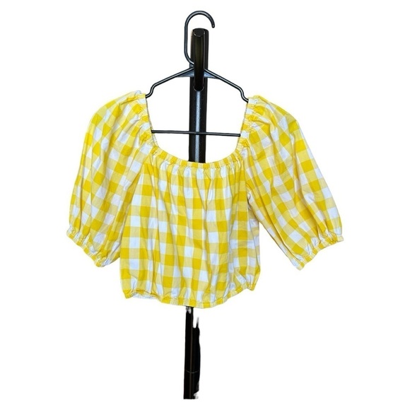 Color Me Courtney Puffy Sleeves Crop Top - Picture 2 of 5